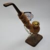 Vintage Long Wooden Tobacco Smoking Pipe, Brass Inserts, Unsmoked [SOLD OUT] - Image 7