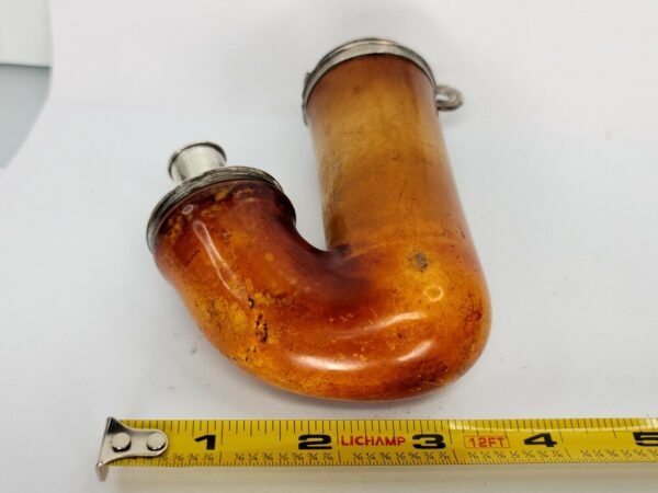 1800s Antique Austrian Meerschaum Pipe, Double Mounted Silver, 13 Hallmark [SOLD OUT] - Image 11