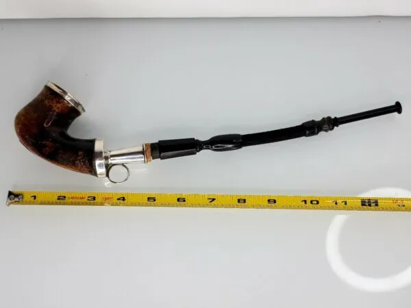 Antique 19th Century Meerschaum Tobacco Pipe, Silver Mount, Heart Mount, Stem [SOLD OUT] - Image 12