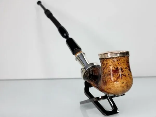 Antique 19th Century Meerschaum Tobacco Pipe, Silver Mount, Heart Mount, Stem [SOLD OUT] - Image 5