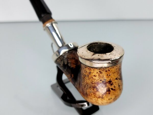 Antique 19th Century Meerschaum Tobacco Pipe, Silver Mount, Heart Mount, Stem [SOLD OUT] - Image 6