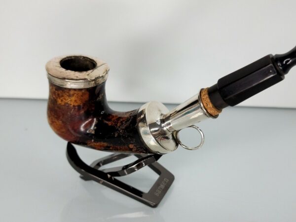 Antique 19th Century Meerschaum Tobacco Pipe, Silver Mount, Heart Mount, Stem [SOLD OUT] - Image 7