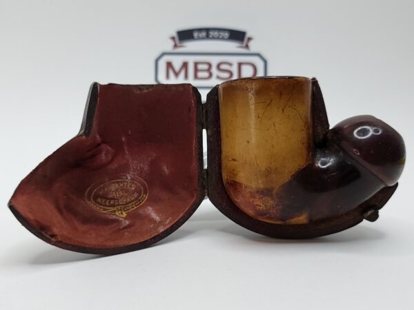 Antique Block Meerschaum Stummel Tobacco Smoking Pipe, With Original Case [SOLD OUT] - Image 3