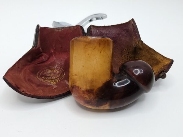 Antique Block Meerschaum Stummel Tobacco Smoking Pipe, With Original Case [SOLD OUT] - Image 5