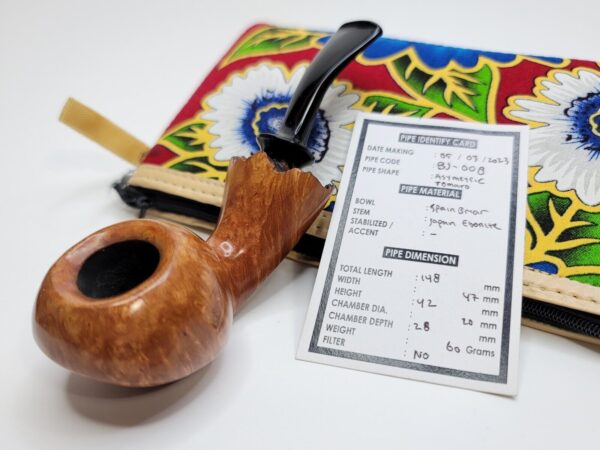 Bennie Joe Pipes Asymmetric Tomato Artisan Briar Tobacco Pipe, Indonesia [SOLD OUT] - Image 16