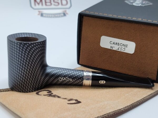 Chacom Carbone 155 Poker Sitter Briar Tobacco Smoking Pipe, France [SOLD OUT] - Image 3