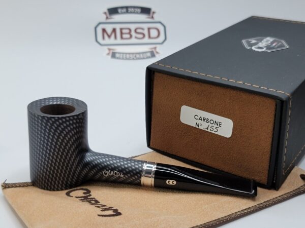 Chacom Carbone 155 Poker Sitter Briar Tobacco Smoking Pipe, France [SOLD OUT]