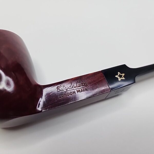 City De Luxe 9489 Smooth Square Shank Briar Tobacco Pipe, Unsmoked, Box [SOLD OUT] - Image 8