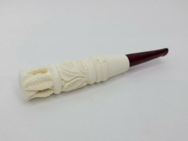 LARGE HAND CARVED MEERSCHAUM CIGARETTE HOLDER / ONE HITTER - Great Gift [SOLD OUT] - Image 3