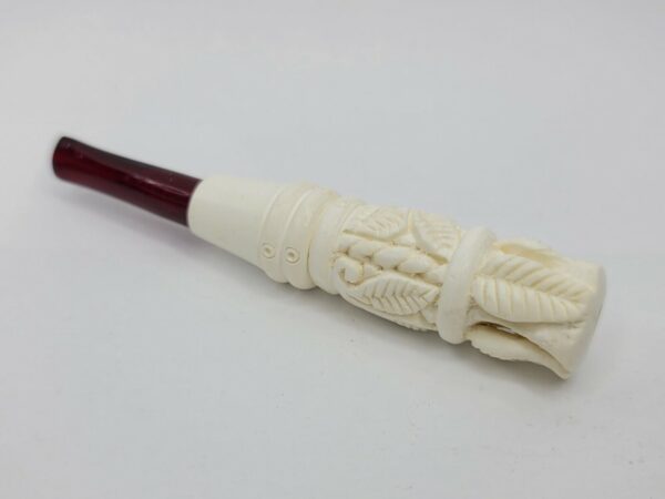 LARGE HAND CARVED MEERSCHAUM CIGARETTE HOLDER / ONE HITTER - Great Gift [SOLD OUT] - Image 4