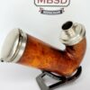 Large 1800s Antique Meerschaum Tobacco Pipe Bowl, Double Mounted Silver Kalmasch - Image 3