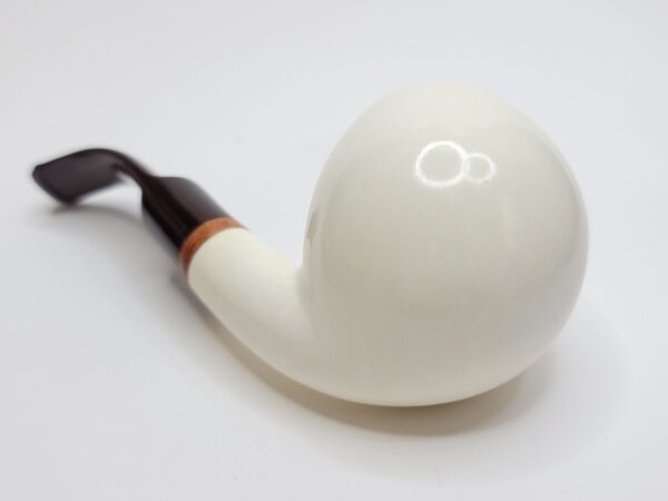 MBSD Meerschaum Bent Ball Block Meerschaum Tobacco Pipe, Clincher, 9mm Filter [SOLD OUT] - Image 15