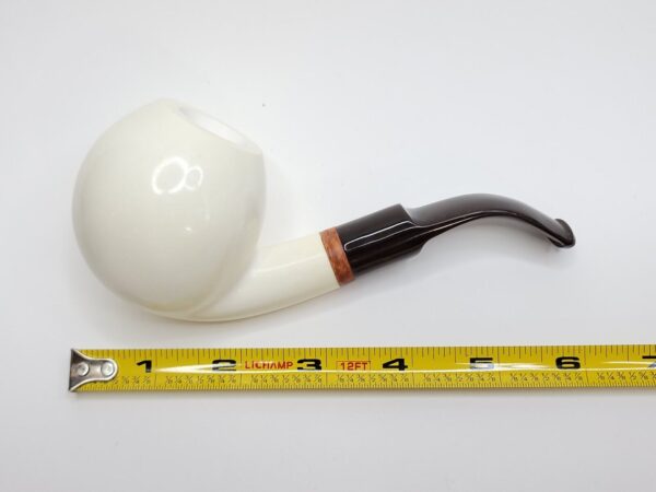 MBSD Meerschaum Bent Ball Block Meerschaum Tobacco Pipe, Clincher, 9mm Filter [SOLD OUT] - Image 19