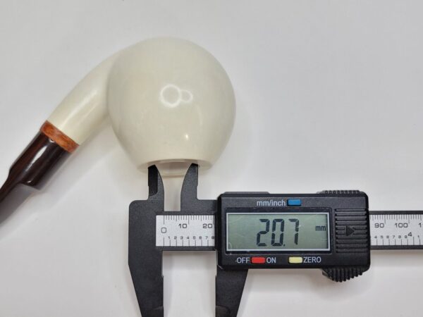 MBSD Meerschaum Bent Ball Block Meerschaum Tobacco Pipe, Clincher, 9mm Filter [SOLD OUT] - Image 20