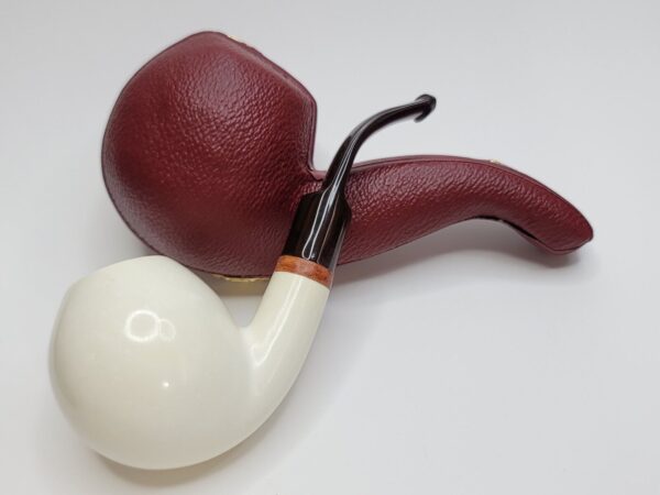 MBSD Meerschaum Bent Ball Block Meerschaum Tobacco Pipe, Clincher, 9mm Filter [SOLD OUT] - Image 6