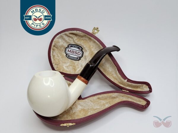 MBSD Meerschaum Bent Ball Block Meerschaum Tobacco Pipe, Clincher, 9mm Filter [SOLD OUT]