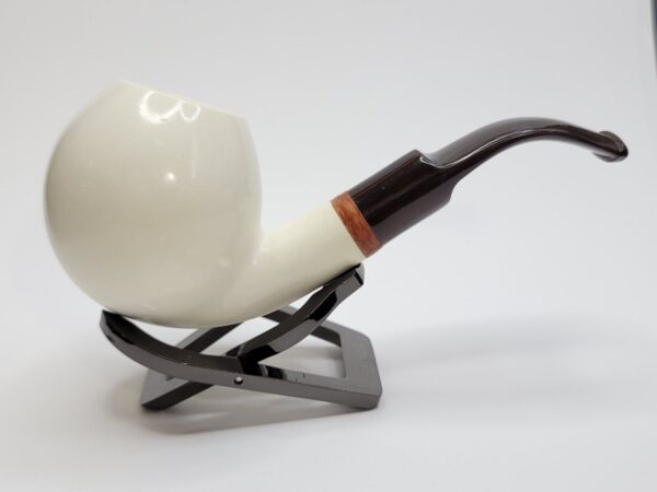 MBSD Meerschaum Bent Ball Block Meerschaum Tobacco Pipe, Clincher, 9mm Filter [SOLD OUT] - Image 9