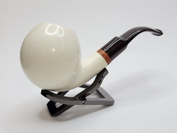 MBSD Meerschaum Bent Ball Block Meerschaum Tobacco Pipe, Clincher, 9mm Filter [SOLD OUT] - Image 10