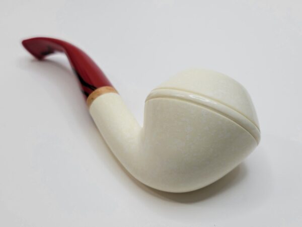 MBSD Meerschaum Bent Bulldog Block Meerschaum Tobacco Pipe, High Grade, 9mm... [SOLD OUT] - Image 13
