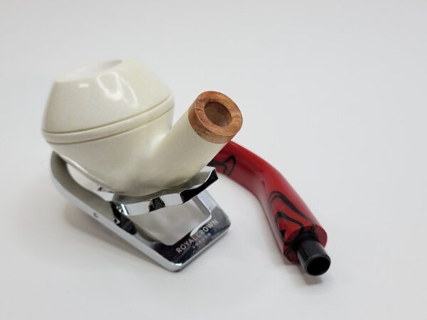 MBSD Meerschaum Bent Bulldog Block Meerschaum Tobacco Pipe, High Grade, 9mm... [SOLD OUT] - Image 16