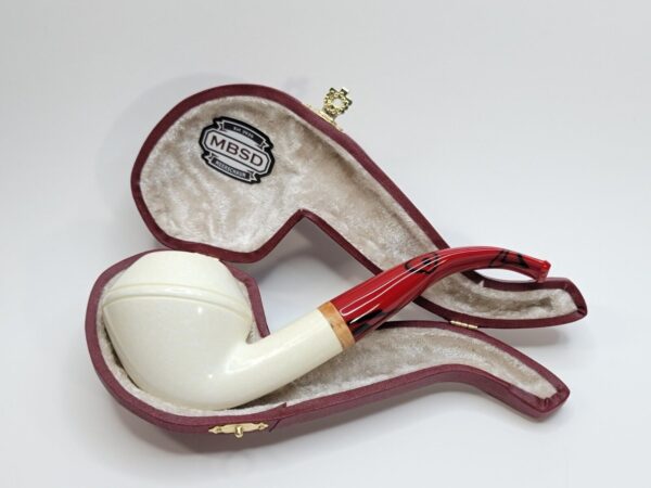MBSD Meerschaum Bent Bulldog Block Meerschaum Tobacco Pipe, High Grade, 9mm... [SOLD OUT] - Image 3