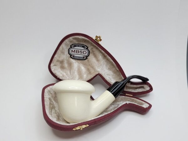 MBSD Meerschaum Deluxe Calabash Block Meerschaum Tobacco Pipe, 9mm Filter, Case [SOLD OUT] - Image 3