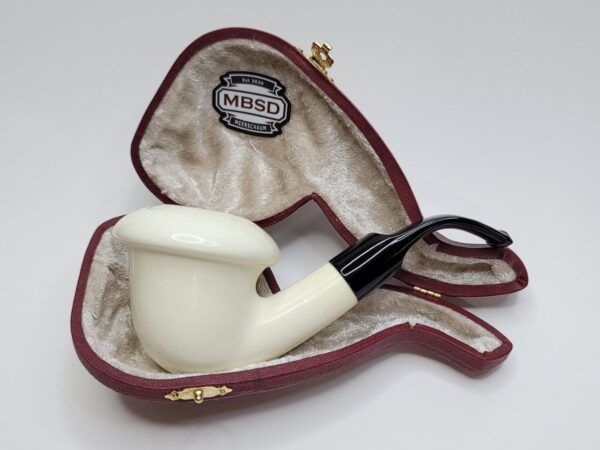MBSD Meerschaum Deluxe Calabash Block Meerschaum Tobacco Pipe, 9mm Filter, Case [SOLD OUT] - Image 4