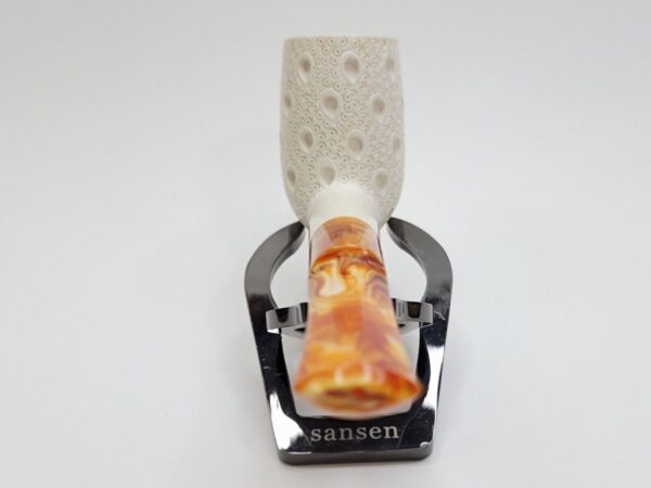 MBSD Meerschaum Lattice Billiard Block Meerschaum Tobacco Pipe, Fitted Case [SOLD OUT] - Image 14