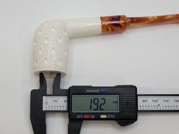 MBSD Meerschaum Lattice Billiard Block Meerschaum Tobacco Pipe, Fitted Case [SOLD OUT] - Image 17