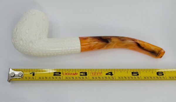 MBSD Meerschaum Lattice Hand Carved Block Meerschaum Tobacco Smoking Pipe, Case [SOLD OUT] - Image 11