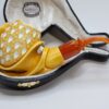 MBSD Meerschaum Masters Sadik Yanik Block Meerschaum Floral Tobacco Pipe, 9mm [SOLD OUT] - Image 3
