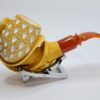 MBSD Meerschaum Masters Sadik Yanik Block Meerschaum Floral Tobacco Pipe, 9mm [SOLD OUT] - Image 7