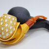 MBSD Meerschaum Masters Sadik Yanik Block Meerschaum Floral Tobacco Pipe, 9mm [SOLD OUT] - Image 8
