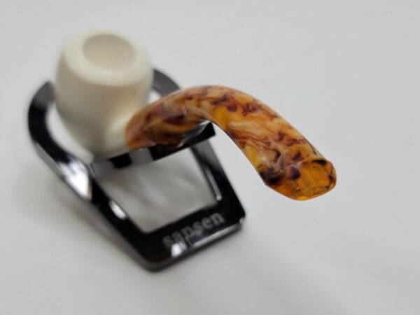 MBSD Meerschaum Small Bent Billiard Block Meerschaum Tobacco Pipe, Unsmoked [SOLD OUT] - Image 8
