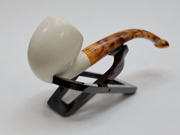 MBSD Meerschaum Small Bent Billiard Block Meerschaum Tobacco Pipe, Unsmoked [SOLD OUT] - Image 10