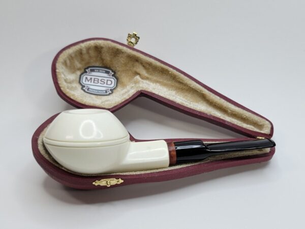 MBSD Meerschaum Squat Bulldog Block Meerschaum Tobacco Pipe, 9mm Filter [SOLD OUT] - Image 3