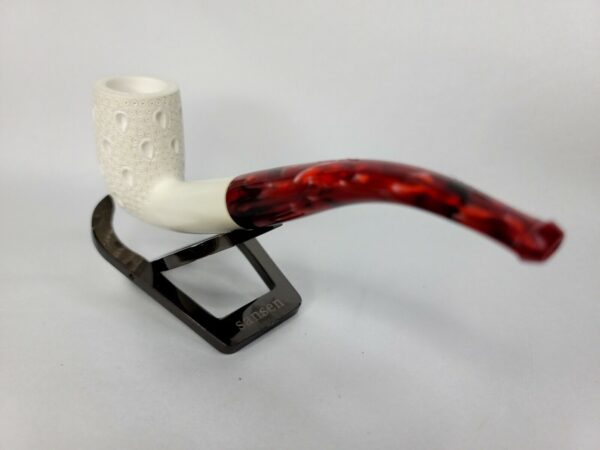 MBSD Meerschaum Tall Lattice Carved Meerschaum Tobacco Pipe, Fitted Case [SOLD OUT] - Image 9