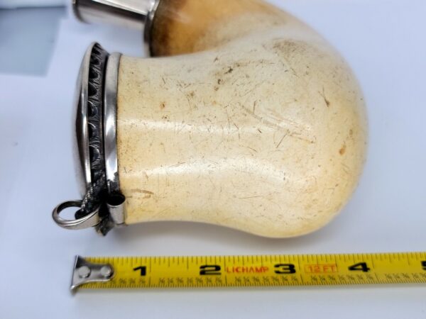 Massive Antique 1800s Meerschaum Tobacco Pipe Bowl, Kalmasch, Double Silver [SOLD OUT] - Image 11