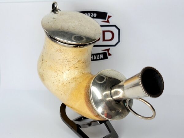 Massive Antique 1800s Meerschaum Tobacco Pipe Bowl, Kalmasch, Double Silver [SOLD OUT] - Image 9