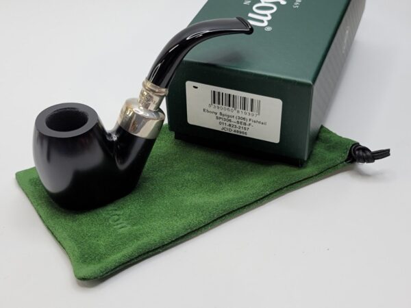 Peterson Ebony Spigot 306 Sitter Oom Paul Briar Tobacco Pipe, Fishtail, Ireland [SOLD OUT] - Image 3