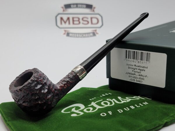 Peterson Junior Rusticated Straight Apple Briar Tobacco Pipe, Fishtail [SOLD OUT]