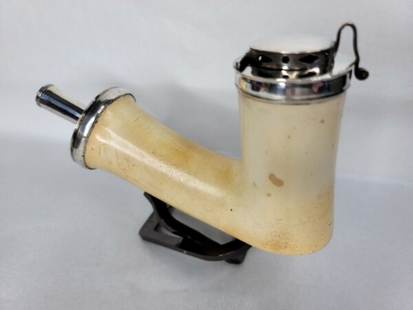 Rare, Large Antique 19th Century Meerschaum Tobacco Pipe Bowl, Double Silver... [SOLD OUT] - Image 4