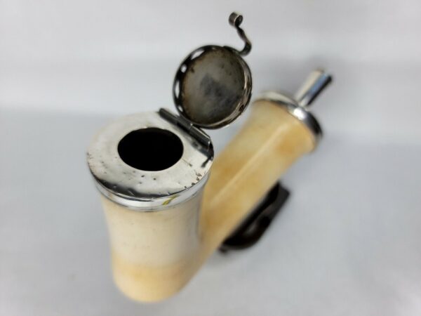 Rare, Large Antique 19th Century Meerschaum Tobacco Pipe Bowl, Double Silver... [SOLD OUT] - Image 8