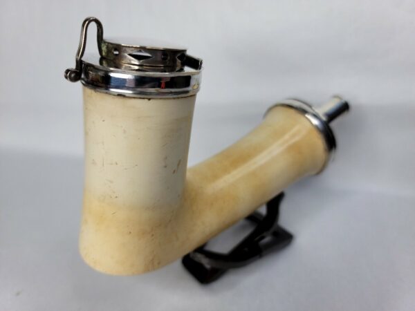 Rare, Large Antique 19th Century Meerschaum Tobacco Pipe Bowl, Double Silver... [SOLD OUT] - Image 9