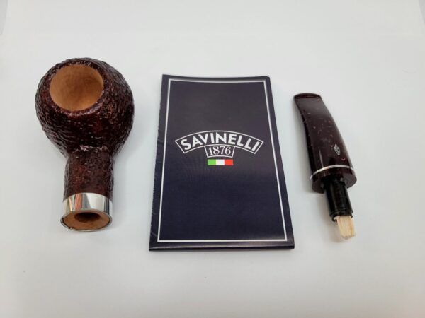 Savinelli Bacco 321 Rusticated Dark Brown Author Briar Tobacco Pipe, 6mm [SOLD OUT] - Image 12