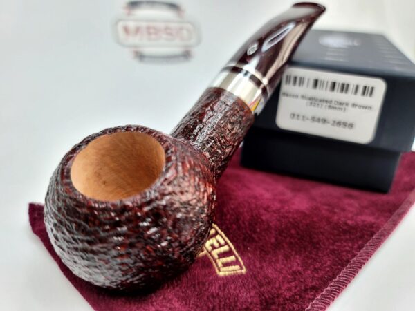Savinelli Bacco 321 Rusticated Dark Brown Author Briar Tobacco Pipe, 6mm [SOLD OUT] - Image 3