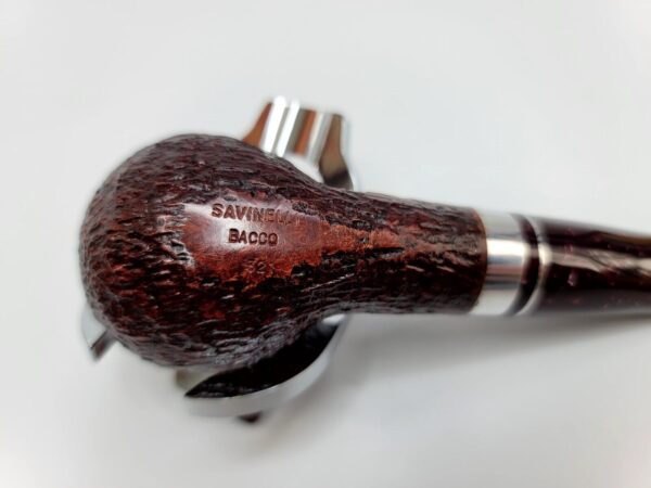 Savinelli Bacco 321 Rusticated Dark Brown Author Briar Tobacco Pipe, 6mm [SOLD OUT] - Image 9