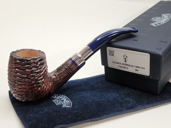 Savinelli Eleganza 606 KS Sandblssted Briar Tobacco Pipe, 6mm [SOLD OUT] - Image 3