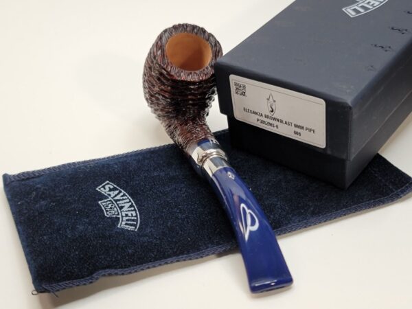 Savinelli Eleganza 606 KS Sandblssted Briar Tobacco Pipe, 6mm [SOLD OUT] - Image 6