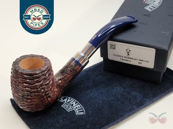 Savinelli Eleganza 606 KS Sandblssted Briar Tobacco Pipe, 6mm [SOLD OUT]